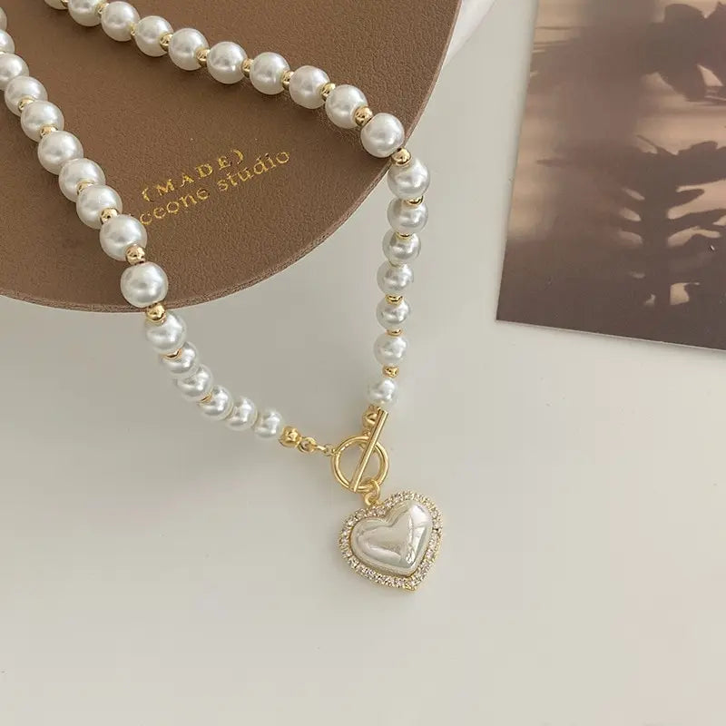 Pearl Heart Necklace