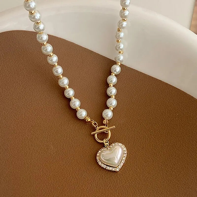 Pearl Heart Necklace