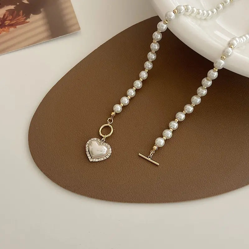 Pearl Heart Necklace