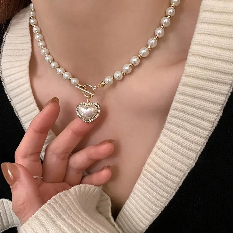 Pearl Heart Necklace