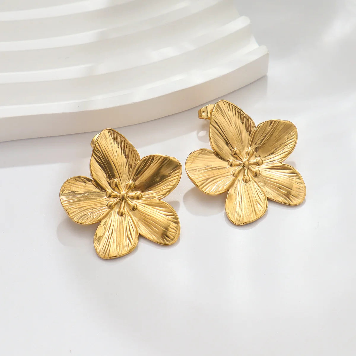 Flower Earrings-18K Gold Plated