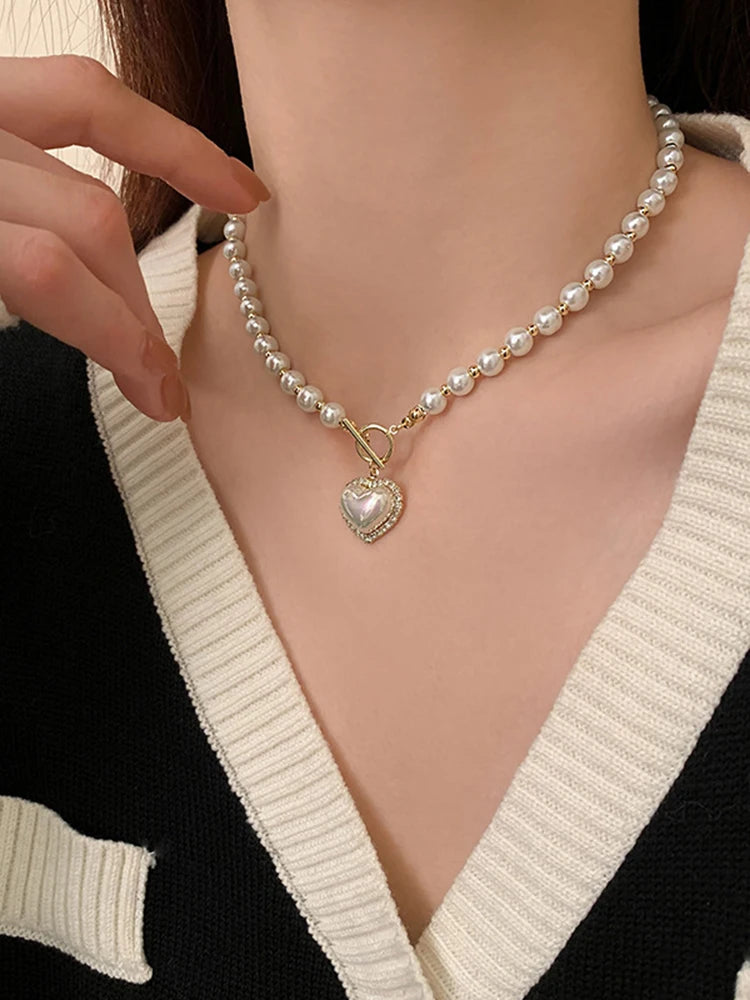 Pearl Heart Necklace