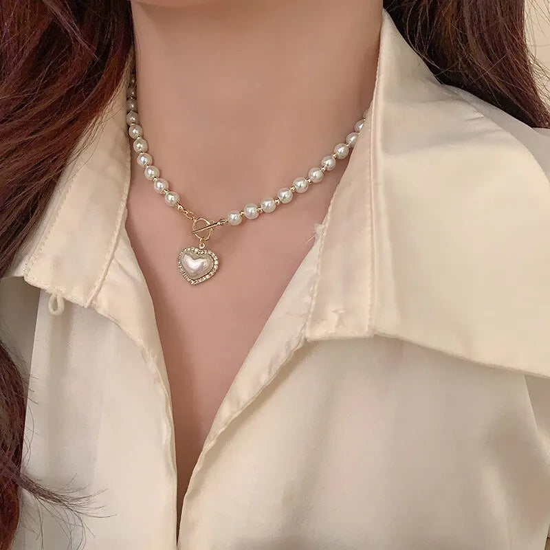 Pearl Heart Necklace